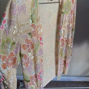 Vintage Emberx Emports Beaded sequin Blazer sz med